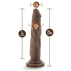 Dr Carter 7 Inch Silicone Dong with Suction Cup Chocolate > Dildos > Realistic Dildos