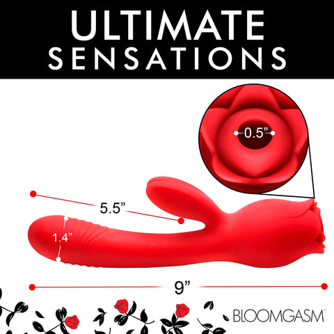 Blooming Bunny Silicone Rabbit Vibrator with Sucking Thrust VIBRATORS-RABBIT-MULTI