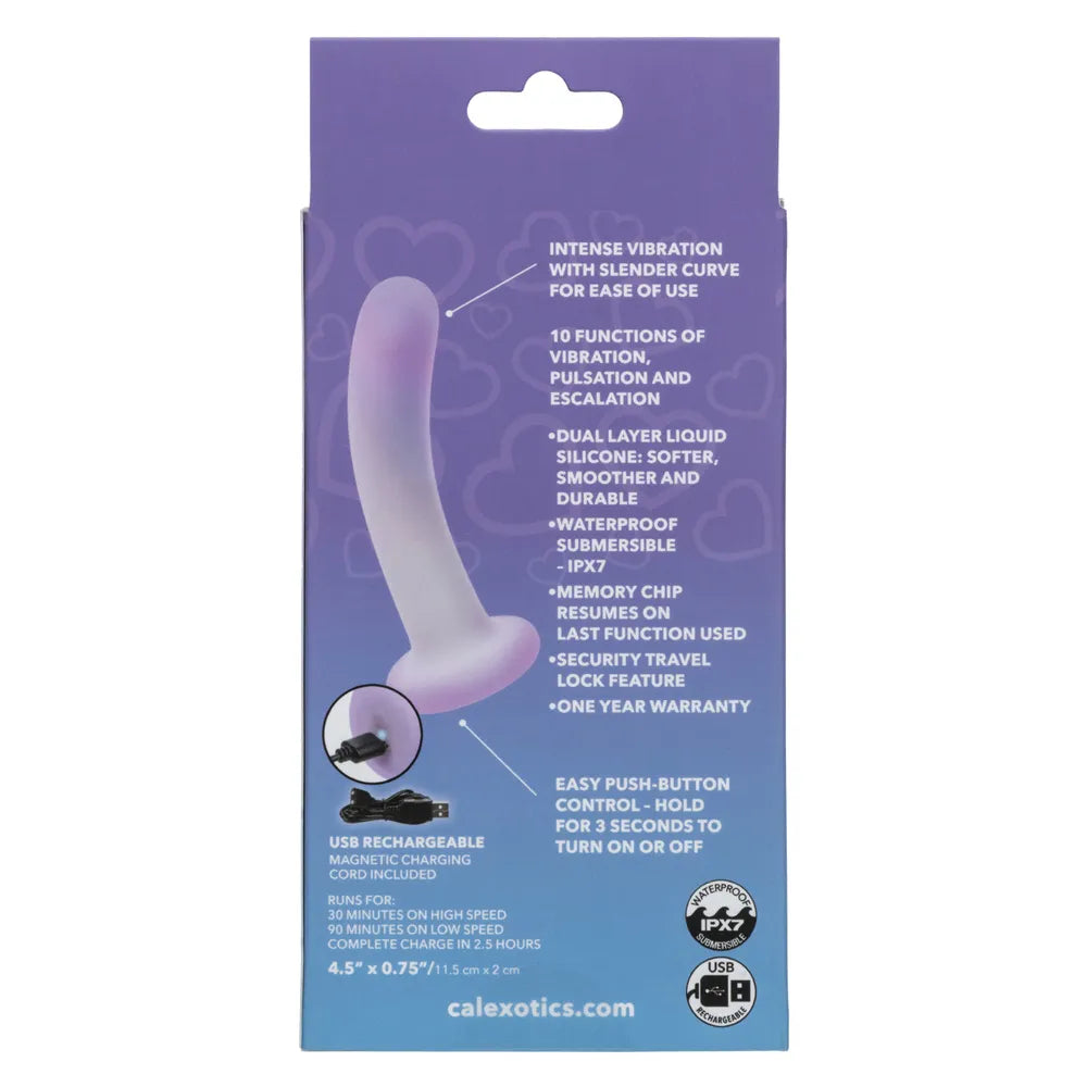 Lavender Haze Slender Curved Probe (Purple) – 4.5" Waterproof Curved Vibrator > Dildos > Neutral Dildos