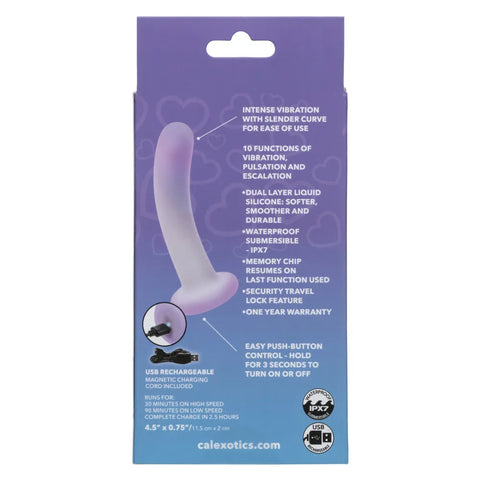 Lavender Haze Slender Curved Probe (Purple) – 4.5" Waterproof Curved Vibrator > Dildos > Neutral Dildos