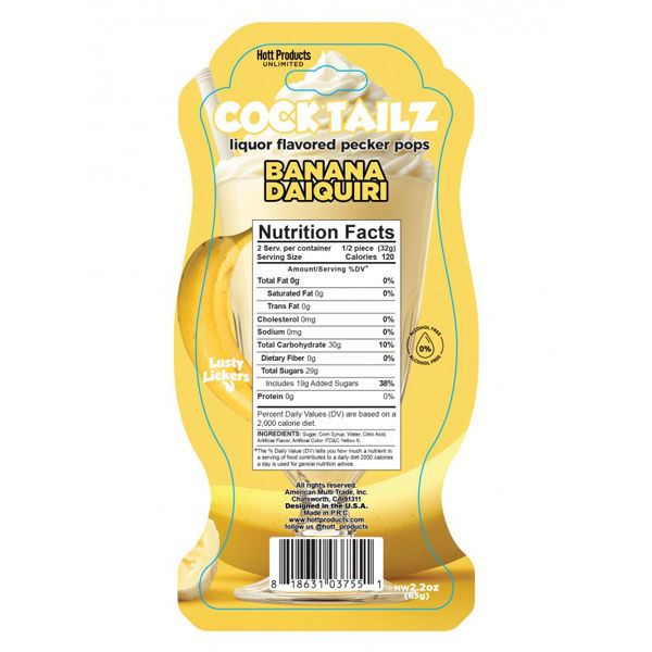Cocktailz Banana Daiquiri Pecker Pop Adult Edible Candy Default Title > Relaxation Zone > Edible Treats