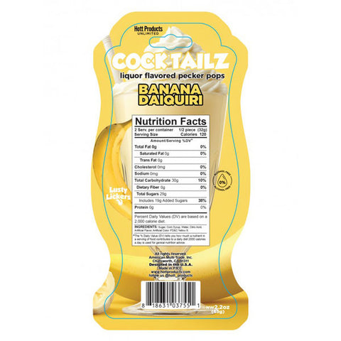 Cocktailz Banana Daiquiri Pecker Pop Adult Edible Candy Default Title > Relaxation Zone > Edible Treats