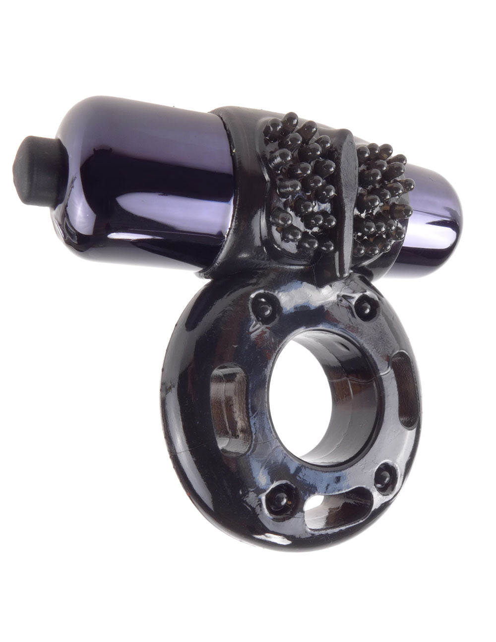 Fantasy C-Ringz Vibrating Super Ring (Black) – Beginner Vibrating Ring Black Cock Rings Vibrating