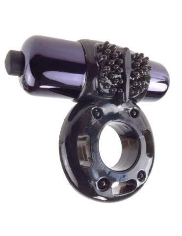 Fantasy C-Ringz Vibrating Super Ring (Black) – Beginner Vibrating Ring Black Cock Rings Vibrating