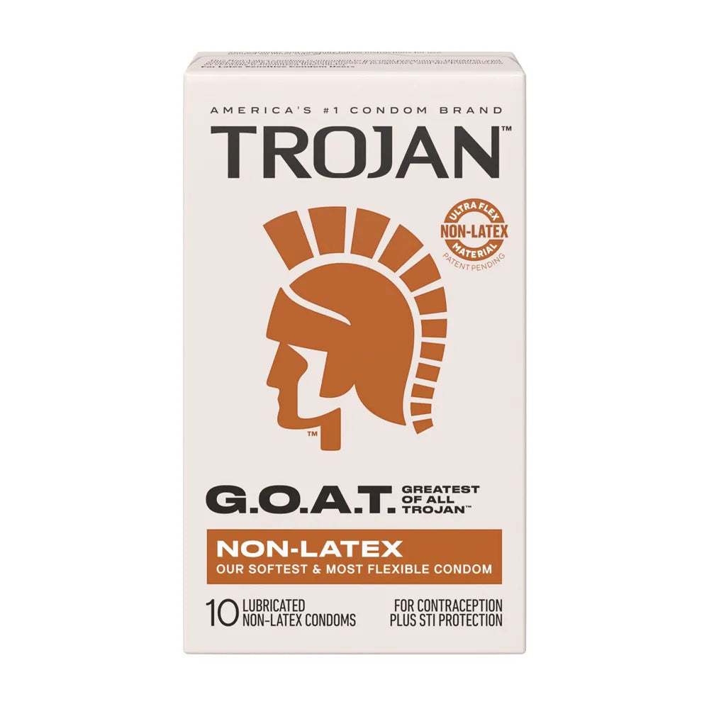 Trojan G.O.A.T. Non-Latex Condoms – Soft Flexible Condoms 10 Pack Default Title > Essentials > Condoms > Non-Latex