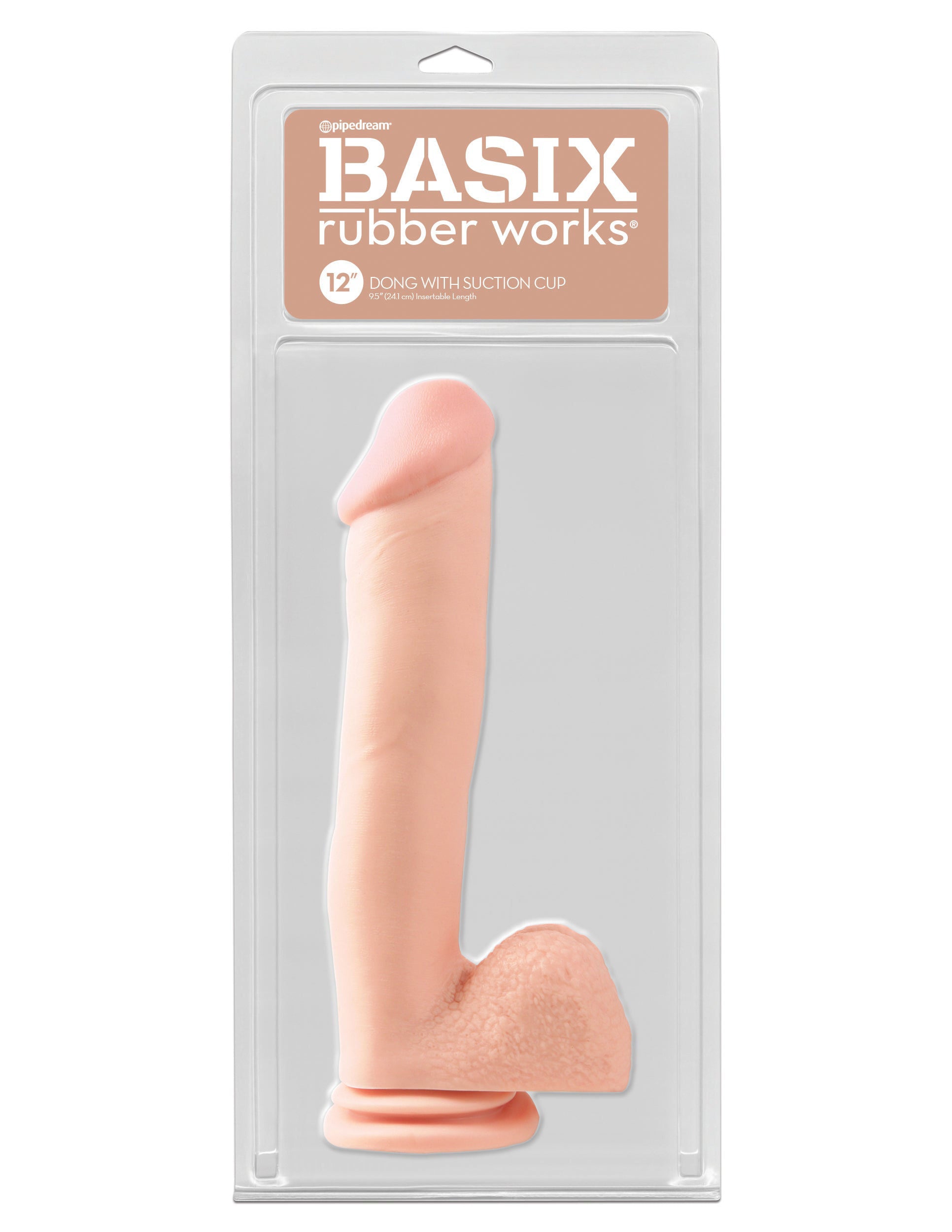 Basix Rubber Works 12 Inch Dong (Light) – Suction Cup Dildo > Dildos > Oversized Toys