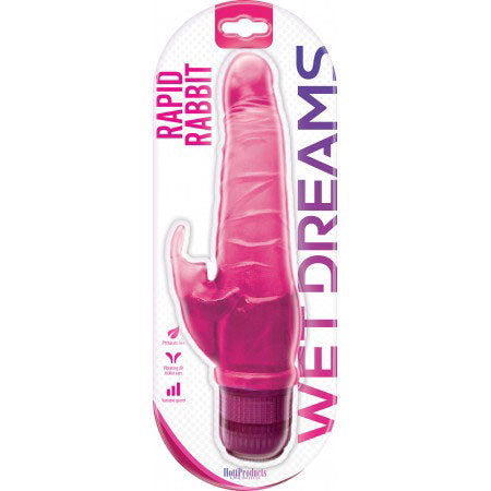 Wet Dreams Rapid Rabbit Vibrator Magenta for Intense Pleasure VIBRATORS-RABBIT