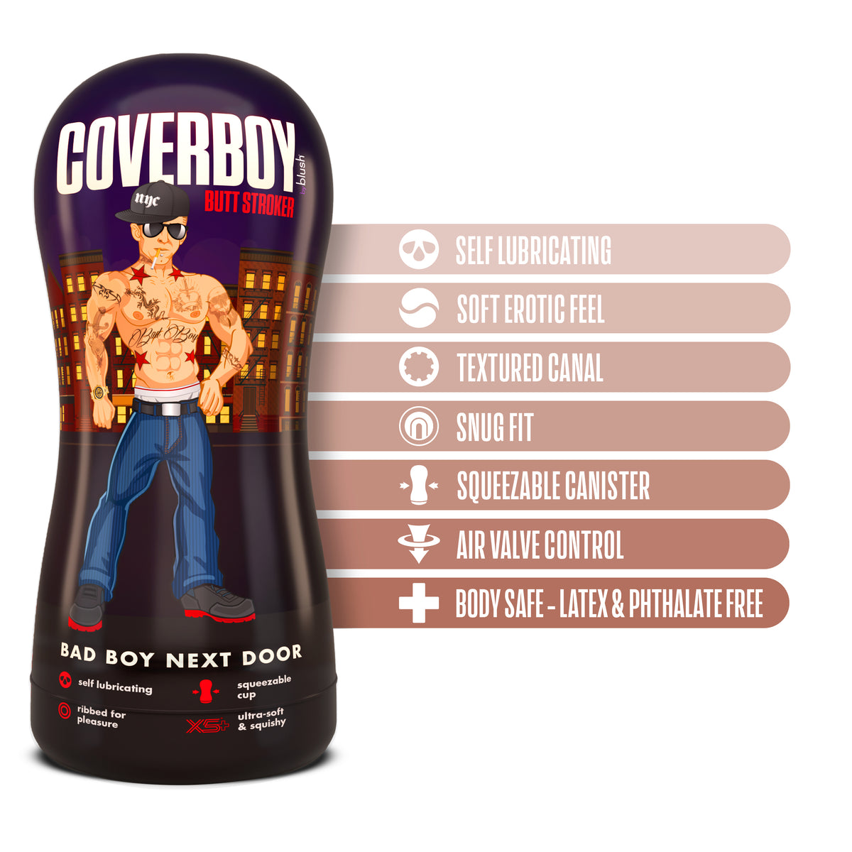 Loverboy Bad Boy Next Door Pocket Stroker > Sex Toys For Men > Masturbators > Manual