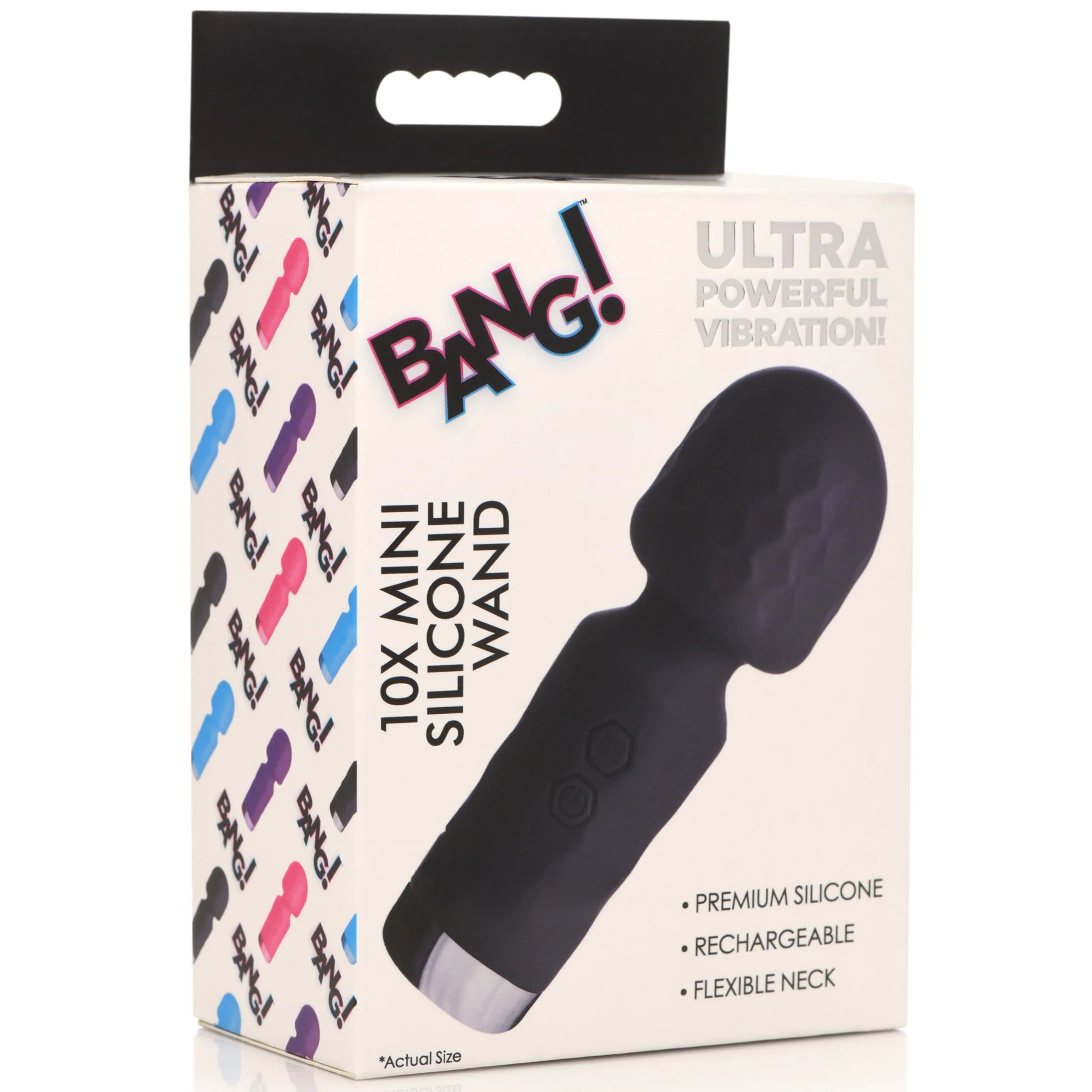 Bang 10X Mini Silicone Wand Black - Powerful Compact Vibrator Adult Stuff Warehouse Bang 10X Mini Silicone Wand Black - Powerful Compact Vibrator Adult Stuff Warehouse