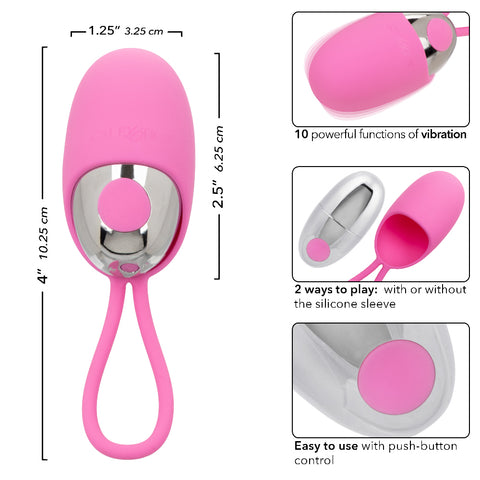 Turbo Buzz Bullet Vibrator With Removable Silicone Sleeve Pink BULLETS