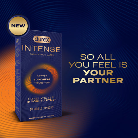 Durex Intense Ultra Thin Nitrile Condoms 10 Pack Sensitive Condoms