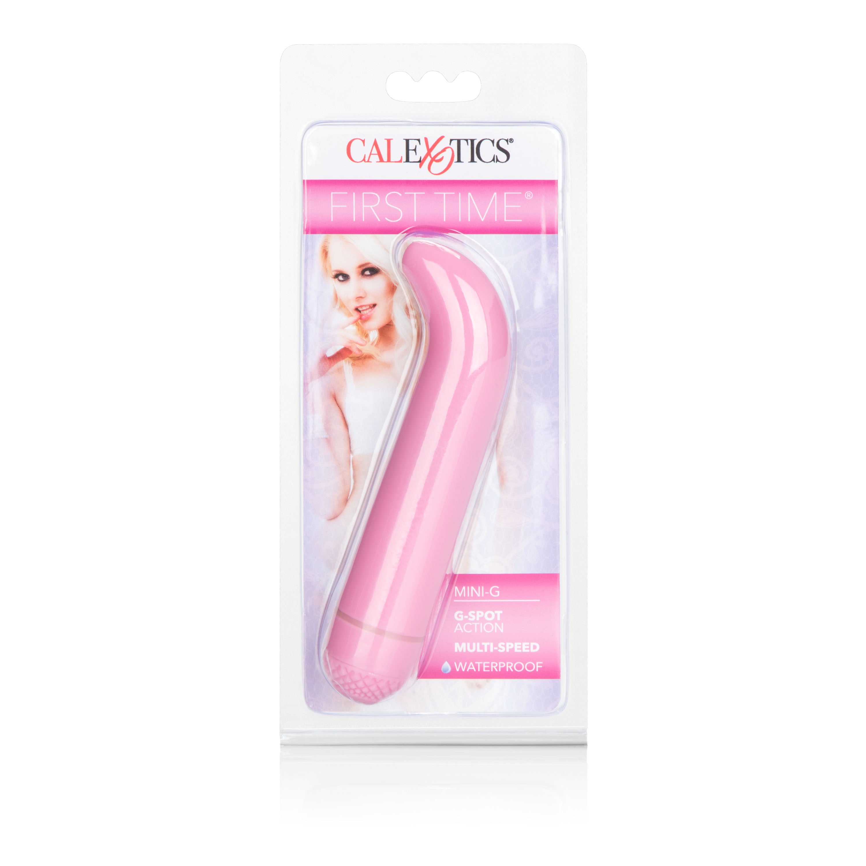 First Time Mini-G Pink Curved G-Spot Vibrator 4.5 Inch Compact Waterproof Massager Pink BULLETS