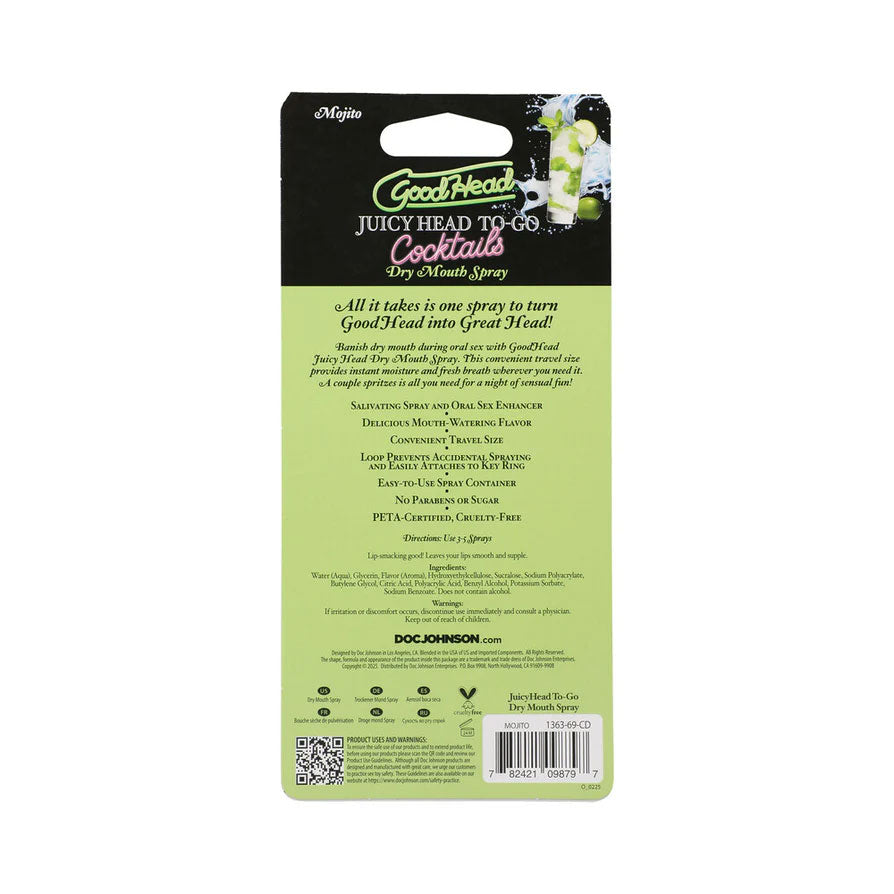 Goodhead Juicy Head Mojito – Travel Size Dry Mouth Spray > Lube > Oral Gels & Sprays