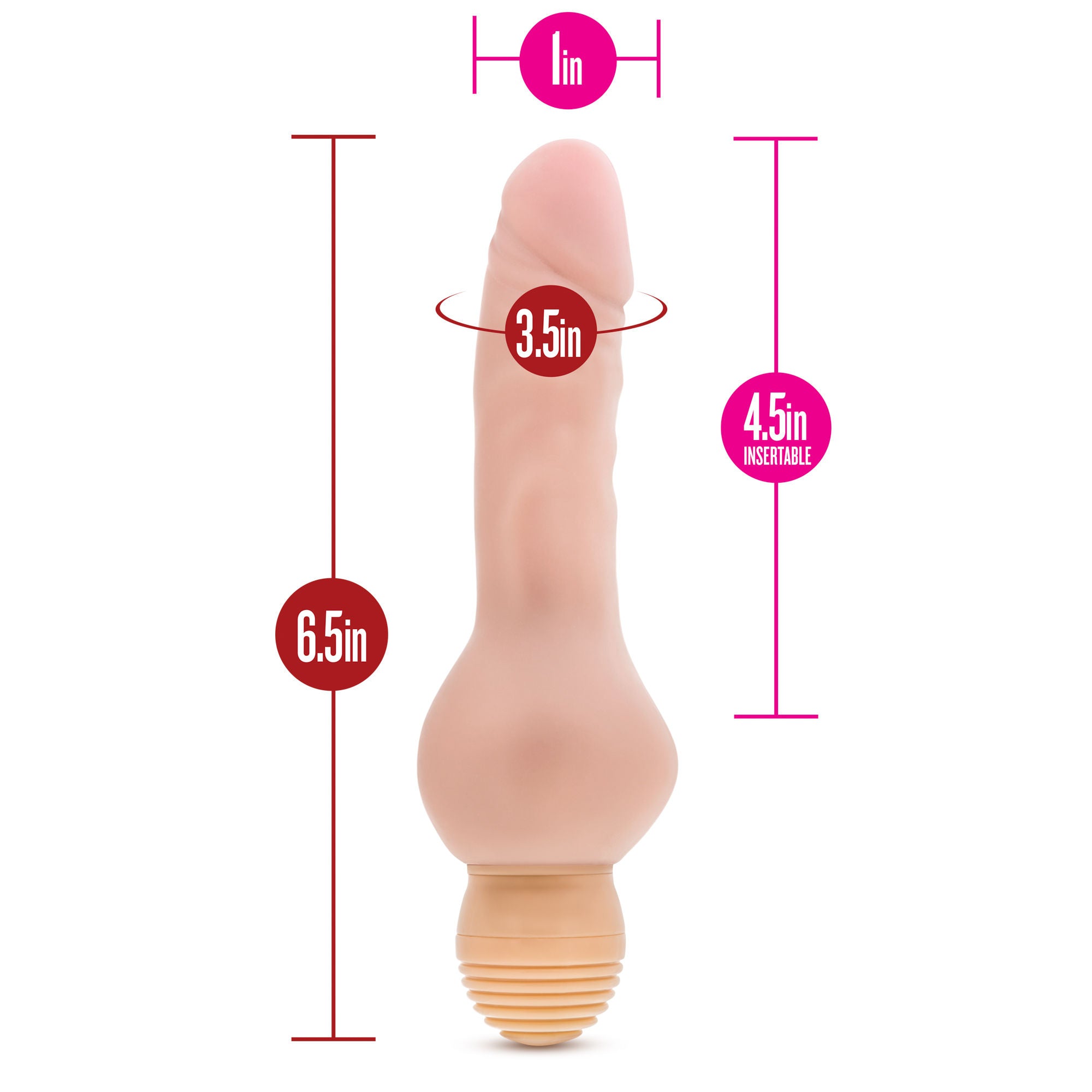 Blush Mr Right Now Mini Realistic Vibrator Waterproof Vanilla Beige > Realistic Dildos and Vibes > Penis Vibrators