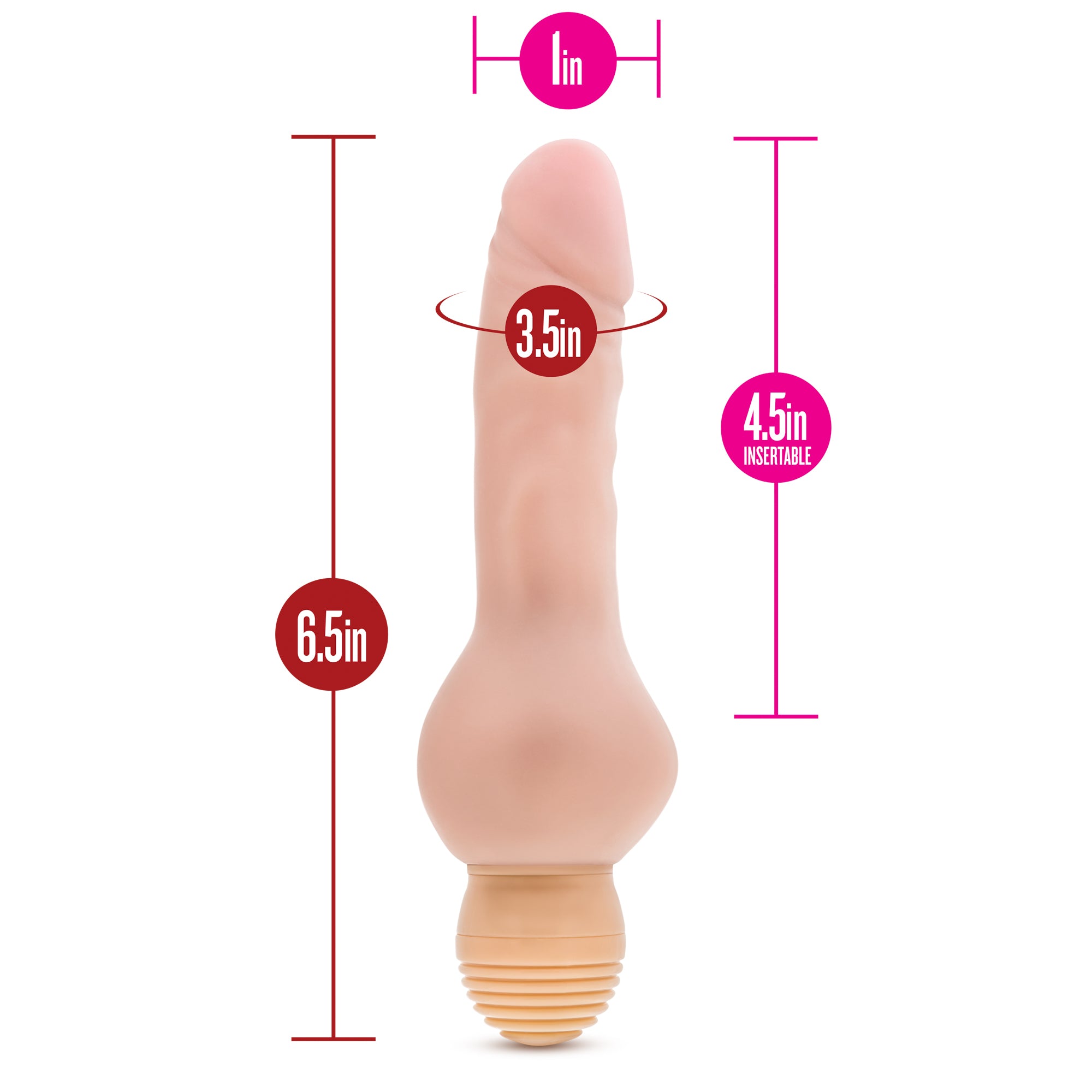 Blush Mr Right Now Mini Realistic Vibrator Waterproof Vanilla Beige > Vibrators > Realistic Vibrators