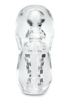 Zolo Gripz Spinner (Clear) – Squeezable Stroker > Sex Toys For Men > Masturbators Cup