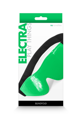 Electra Green Blindfold Adult Erotic Clothing Neoprene Lined Green Blindfold