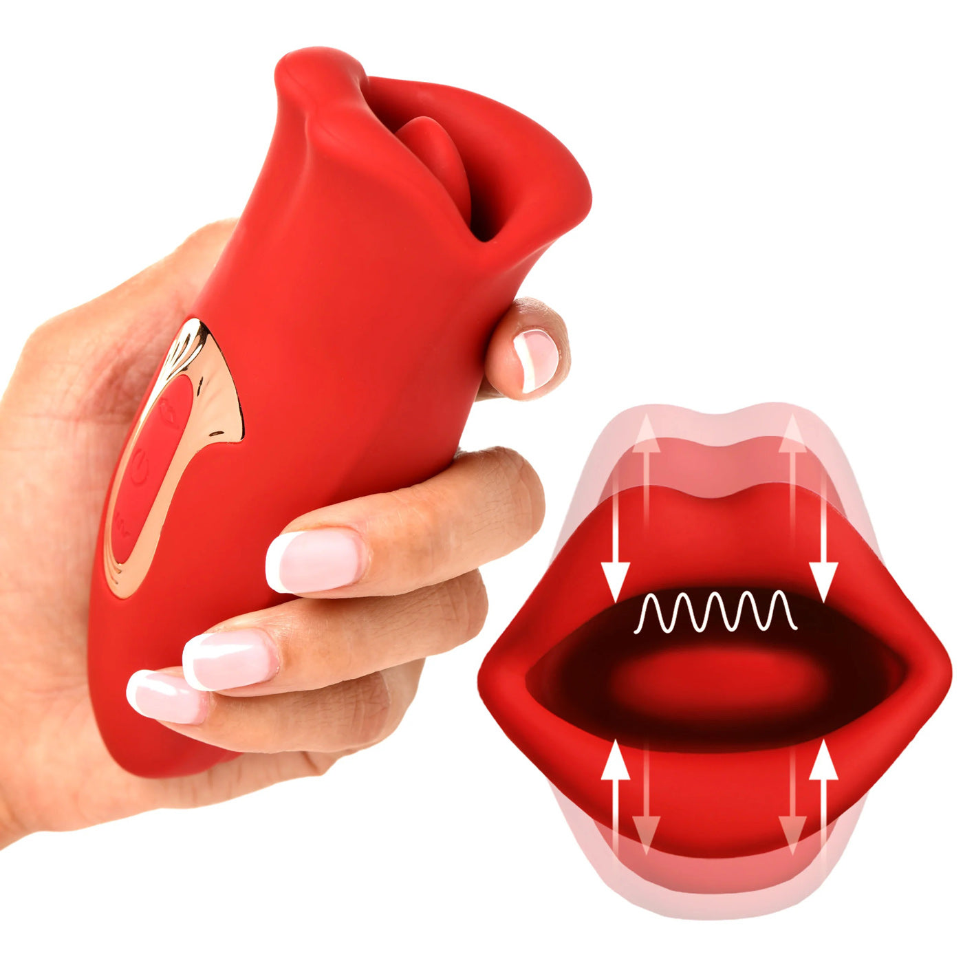 Lickgasm Kiss and Tell Mini Clitoral Vibrator Red Edition Clit Stimulators