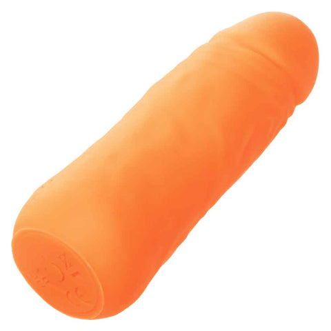 Mini Vibrating Studs 4.25"/10.75cm Liquid Silicone Vibrator Orange BULLETS