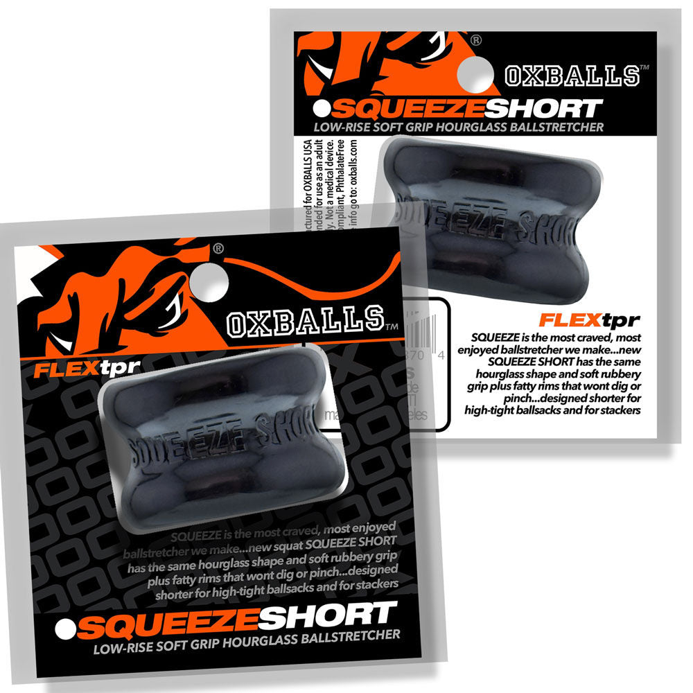 Squeeze Short (Black) – Rubber Ballstretcher Black > Sex Toys For Men > Ball Stretchers