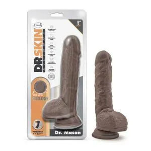 Dr. Skin Silicone Dr. Mason Realistic Dildo With Suction Cup Brown > Dildos > Realistic Dildos