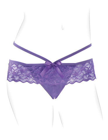Fantasy For Her Vibrating Crotchless Panty With Clit Stimulator BULLETS
