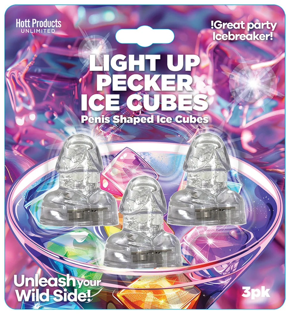 Light Up Penis Ice Cubes 3 Pack – Blinking Flashing Party Drink Accessories Clear > Novelties > Bachelor & Bachelorette Items