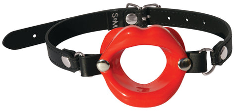 Sex & Mischief Silicone Lips Mouth Gag - Adjustable 63.5 cm Strap Gags