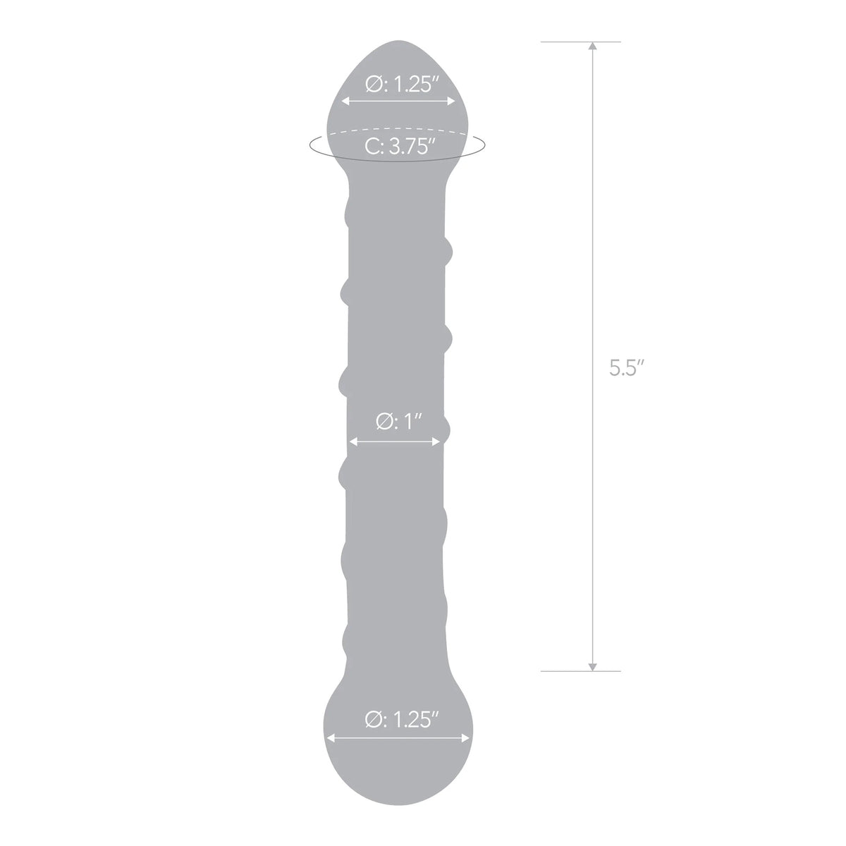 Glas 6.5 Inch Spiral Dildo with Blue Swirls > Glass > Dildos