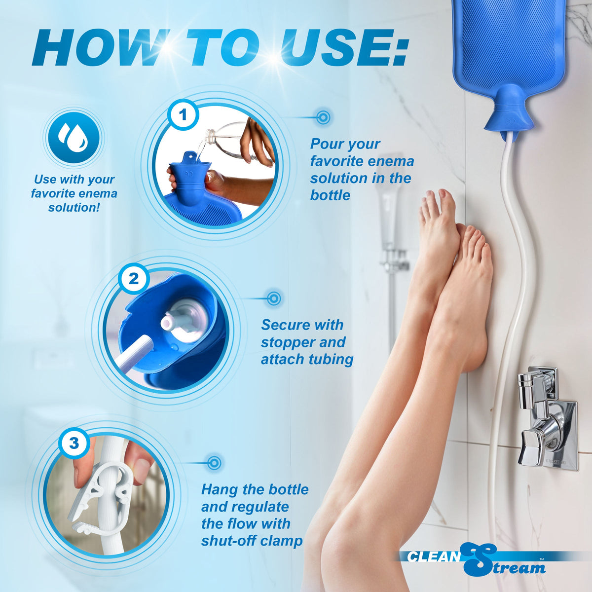 CleanStream Water Bottle Cleansing Kit – Complete Cleaning System > Essentials > Douches