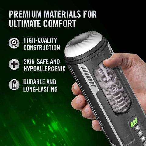 M for Men Master Blaster Automatic Male Masturbator Black Strokers - Manual