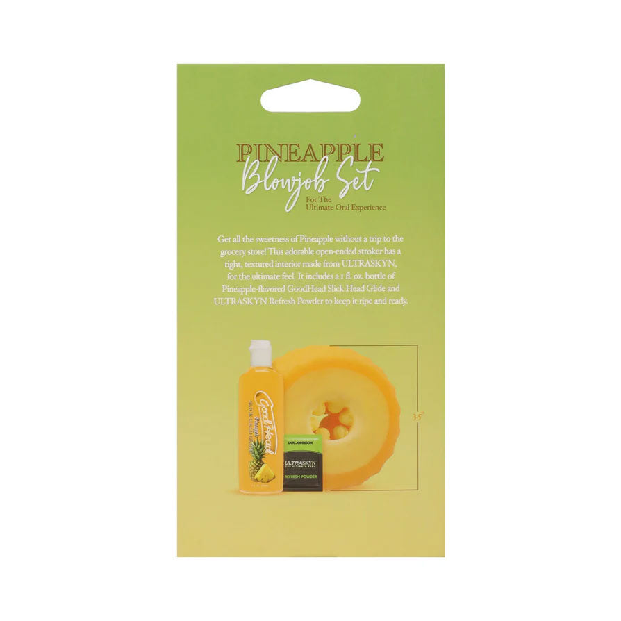 Goodhead Pineapple Blowjob Set – Textured ULTRASKYN Open-Ended Stroker > Sex Toys For Men > Masturbators > Manual