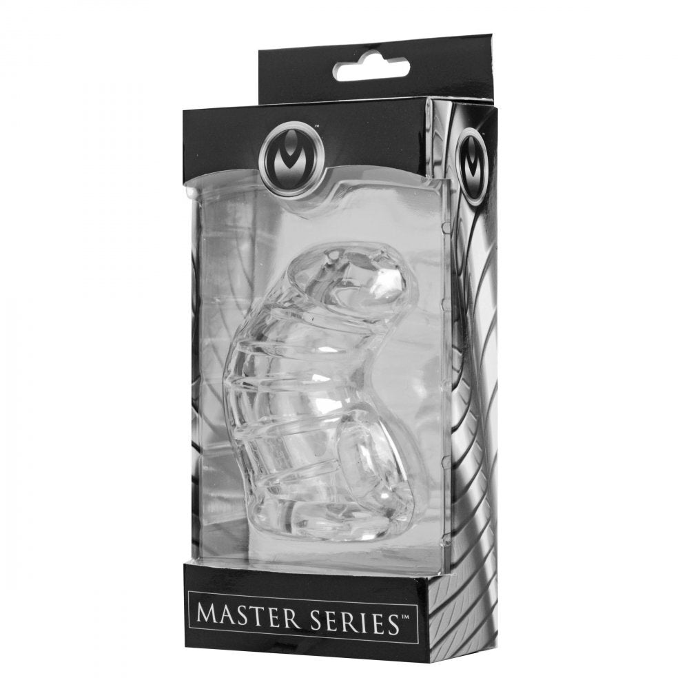 Master Series Detained Soft Body Chastity Cage – Skin-Safe Rubber Chastity Device Secondary image