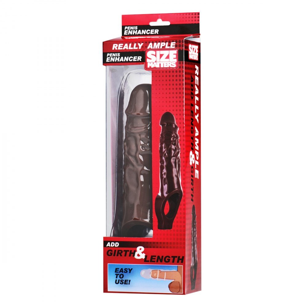 Size Matters Really Ample (Brown) Stretchy Penis Enhancer – Comfortable Penis Enhancer > Sex Toys For Men > Penis Sleeves