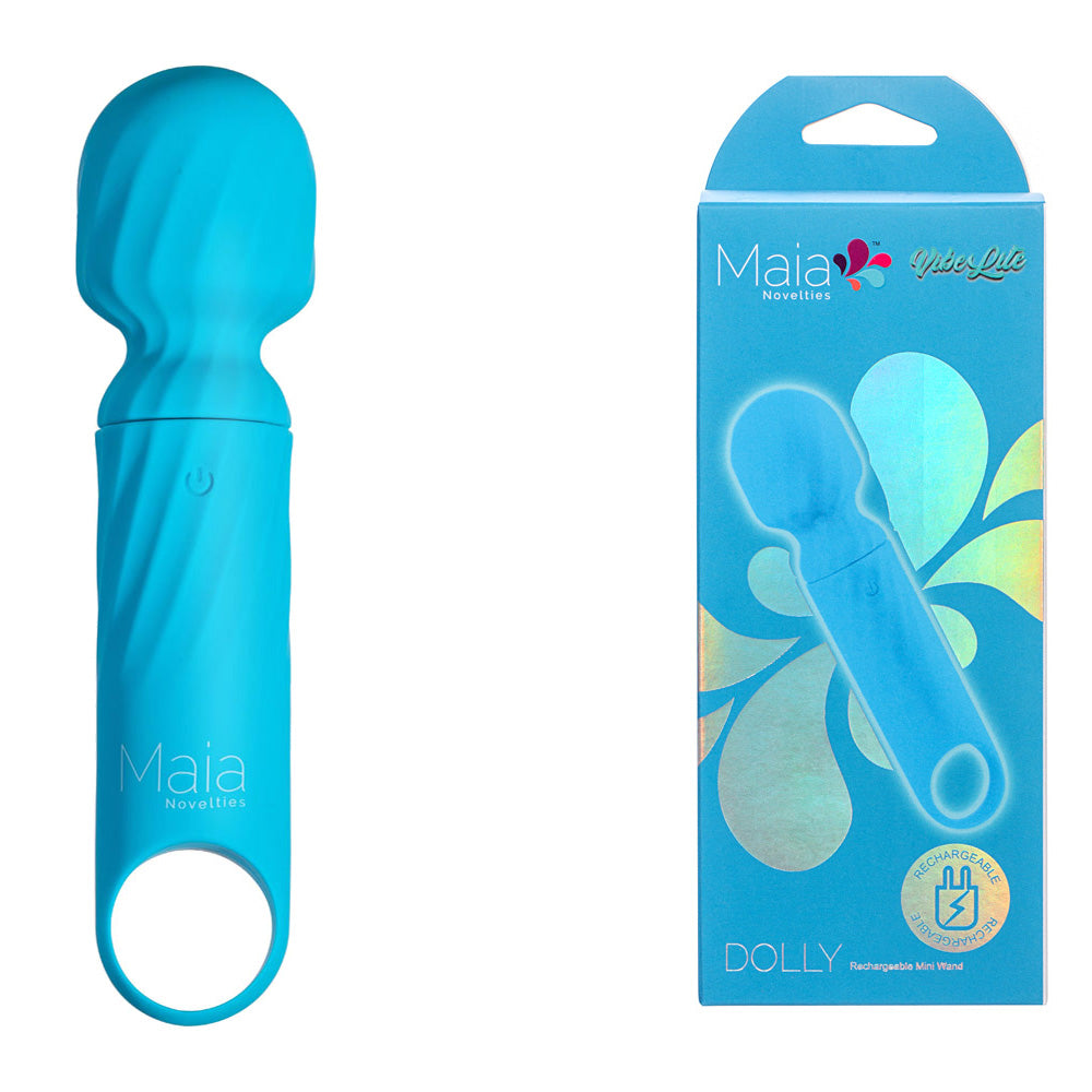 Maia Dolly Mini 12.7 cm USB Rechargeable Massage Wand Blue > Sex Toys > Mini Massagers