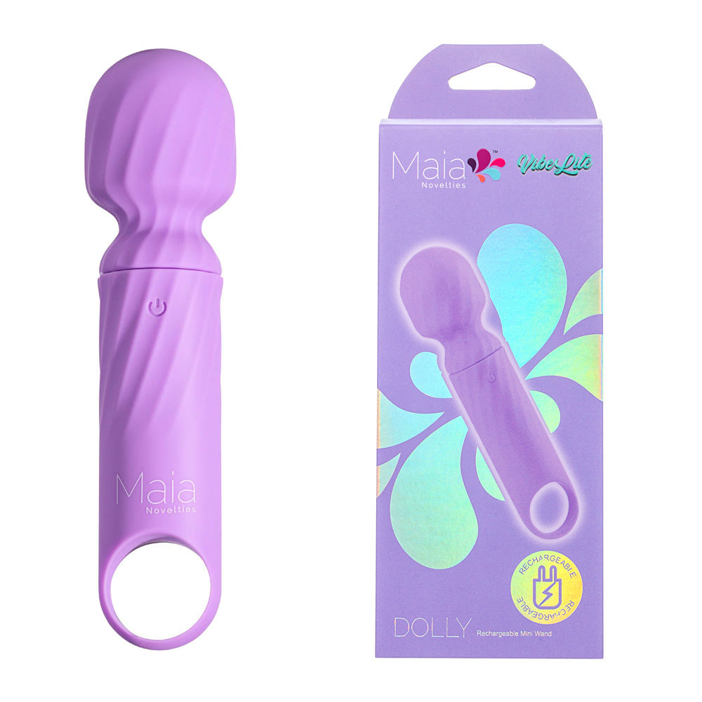 Maia Dolly Mini 12.7 cm USB Rechargeable Massage Wand Purple > Sex Toys > Mini Massagers