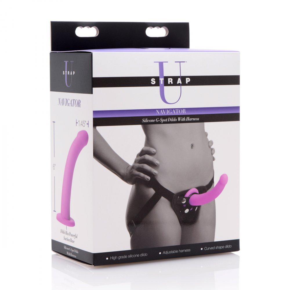 Strap U Navigator Strap On Adjustable Harness With G Spot Dildo 7" Inches > Dildos > Strap On Harnesses