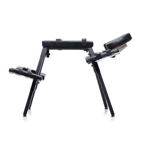 Master Series Obedience Extreme Sex Bench with Restraint Straps in Black PU Leather, 27 Inch Height, 50 Inch Width > Sex Toys > Sex Furniture