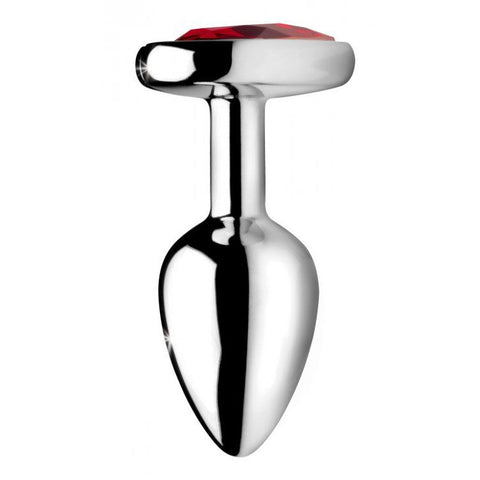 Xr Booty Sparks Medium Red Heart Aluminum Anal Plug > Anal Range > Jewel Butt Plugs