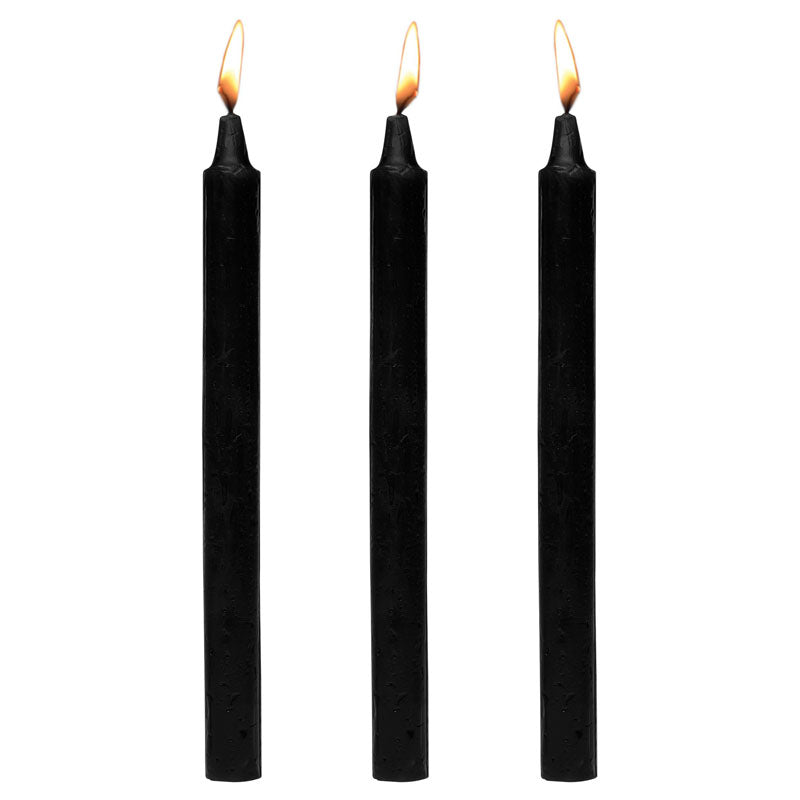 Master Series Fetish Drip Candles Black Three Pack Drip Candles