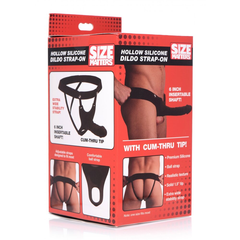 Size Matters Hollow Silicone Dildo Strap-On – Silicone Strap-On Dildo > Dildos > Hollow Strap Ons