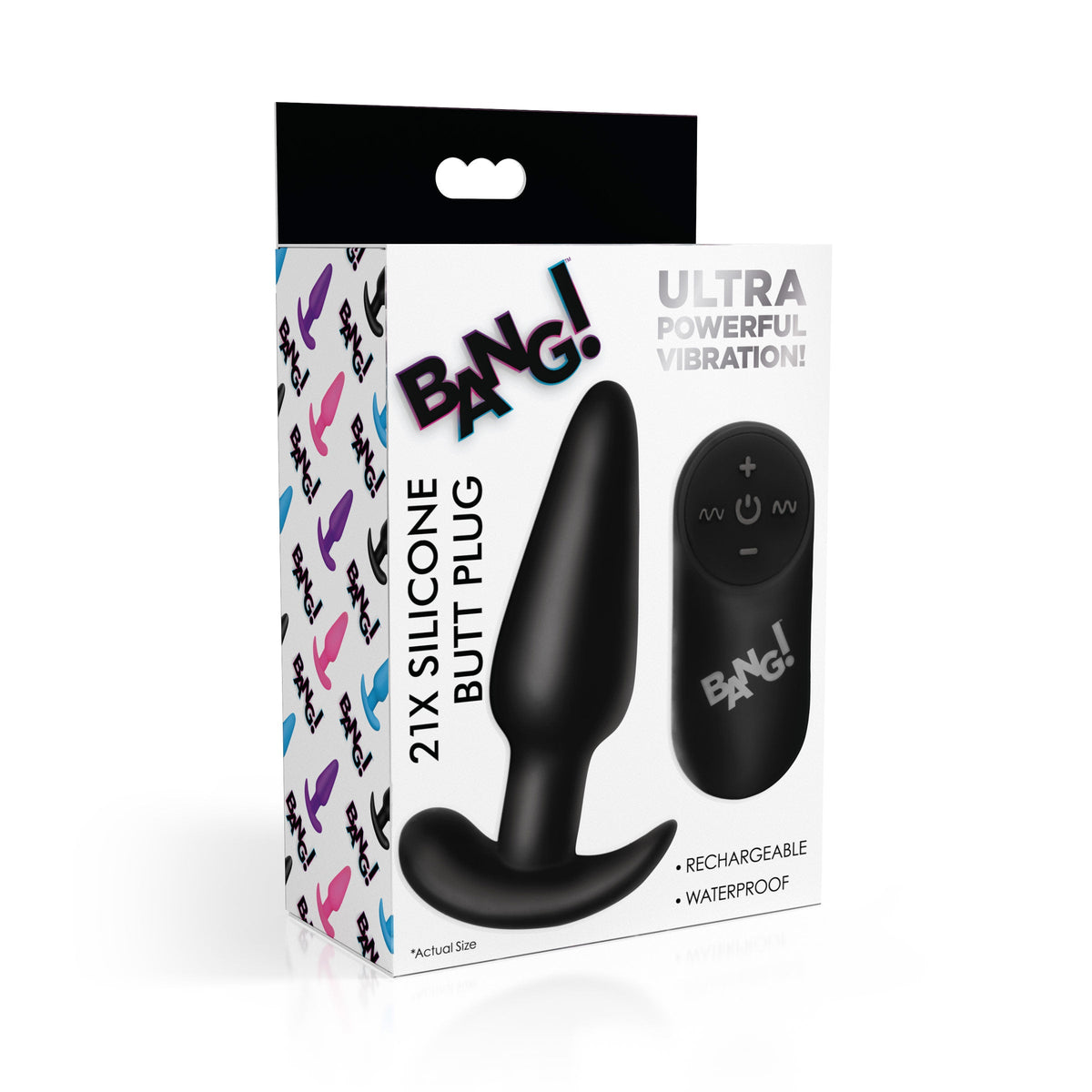 Silicone Butt Plug (Black) – Remote-Controlled 21X Vibrating Butt Plug > Anal Range > Vibrating Butt Plugs