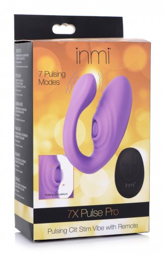 Inmi 7X Pulse Pro Purple Pulsing Clit Stim Vibe with Remote Purple Vibrators - G Spot