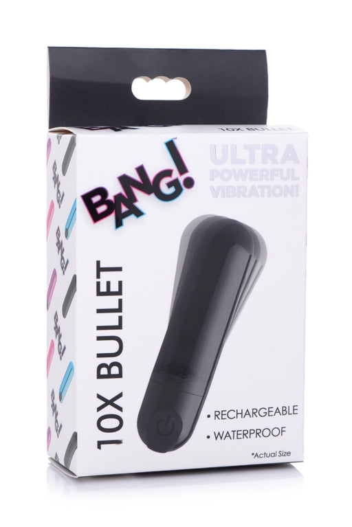 Bang 10X Rechargeable Vibrating Bullet (Black) – Compact Bullet Vibrator > Vibrators > Mini Vibrators Main image