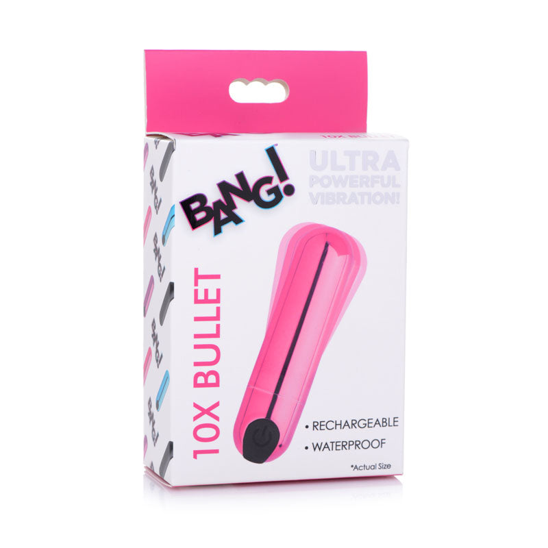 Bang! 10X Vibrating Metallic Bullet - USB Rechargeable Bullet Pink BULLETS