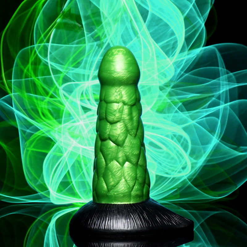 Creature Cocks Radioactive Reptile (Metallic Green) – 19cm Thick Scaly Silicone Dildo 7.5 Inch > Dildos > Fantasy