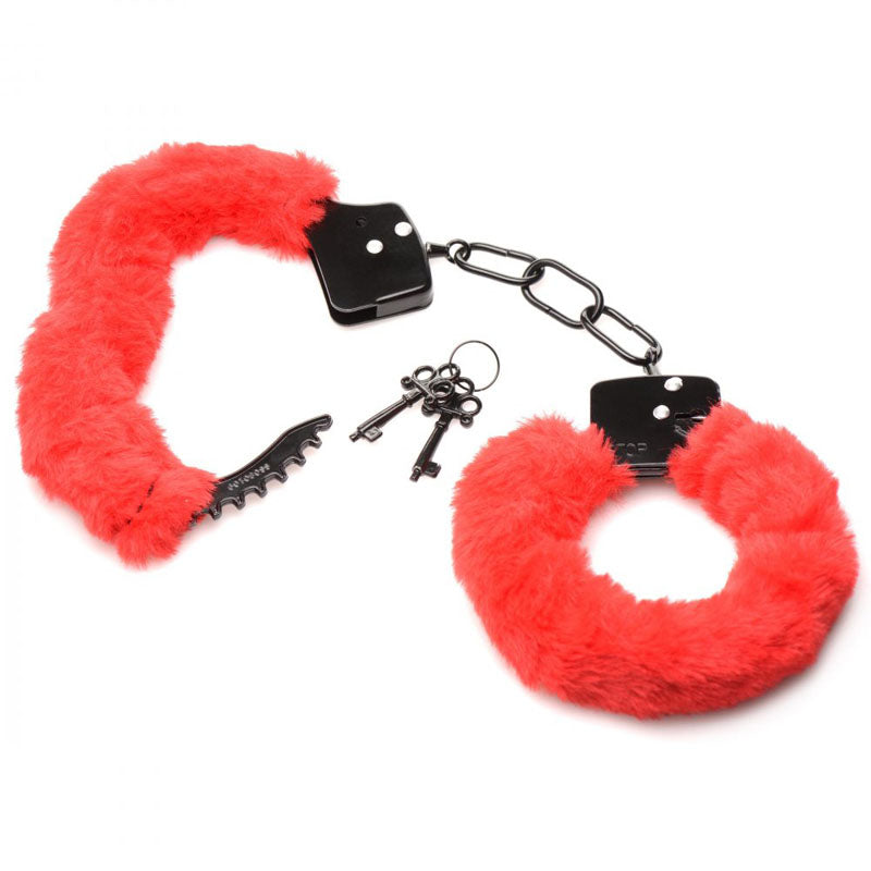 Master Series Cuffed in Fur Fluffy Handcuffs – Adjustable Metal Core Bondage Restraints > Bondage Gear > Handcuffs