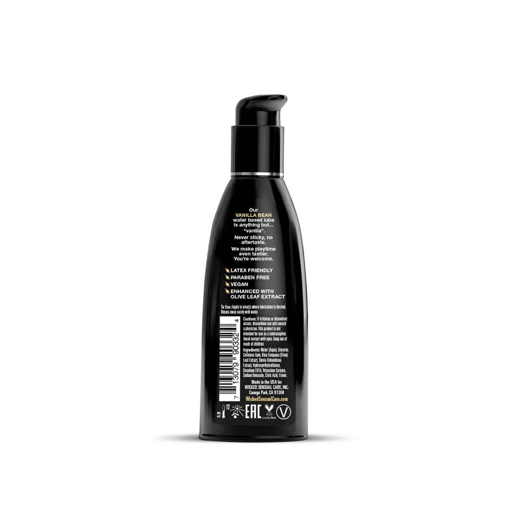 Wicked Aqua Vanilla Bean 60ml Water Based Flavored Lubricant Flavoured Lube