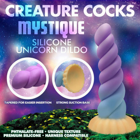 Creature Cocks Mystique Silicone Unicorn Dildo 21cm – Vibrant Silicone Dildo Fantasy Dongs