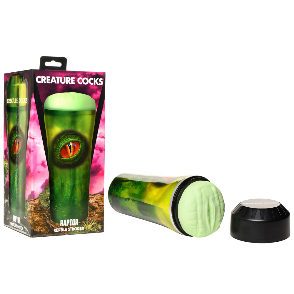 Creature Cocks Raptor Reptile Stroker Adult Sex Toy Green Strokers - Fantasy